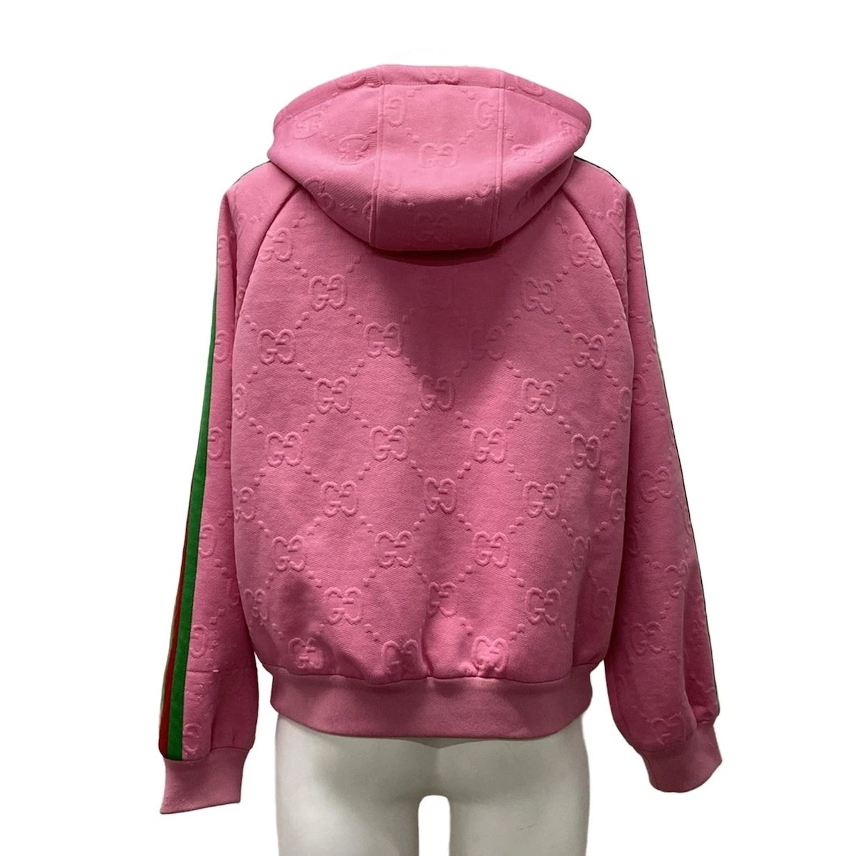 Giacca leggera uomo poliestere rosa verde rosso GUCCI 695726 XJECY originale