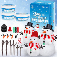 Christmas Craft Snowman Kit, 3 Pack DIY Snowman Craft Kit for Kids, Build a Snow