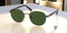 COACH HC7131 933371 Antique Gold Dark Green Solid 50 mm Men's Sunglasses