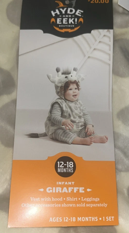 Baby Plush Giraffe Halloween Costume 12- 18 Months Hyde & EEK New - Image 2 of 4