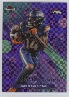 2025 Topps Finest Common Purple X-Fractor 80/150 Courtland Sutton #88 1n9c