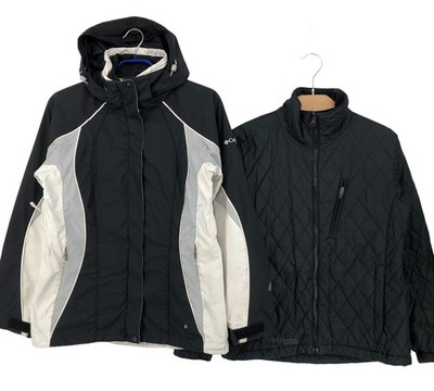 Columbia Damen Scheitelpunkt Core Kapuze Wasserfest 2 IN 1 Vlies & Jacke GRÖSSE