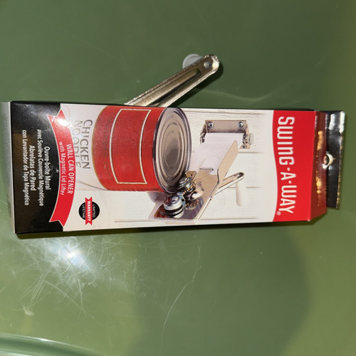 SWING-A-WAY Wall Mount CAN OPENER White Hand Crank Magnet Swing Away AMCO 609WH - Picture 2 of 4