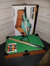 🆕 Real Wood Games Tabletop Billiards Pool Table 20.3in LX 12.4in. WX 3.7in. H