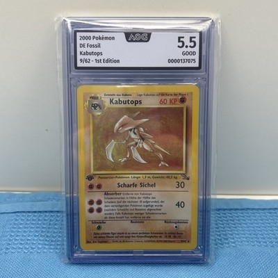 Pokémon Kabutops 9/62 (DE)   1. Edition   AOG Grade 5.5 GOOD   Fossil