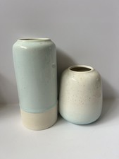 Two NEXT Ceramic Decorative blue Speckle Vases - Home Decor - v Good Condition!