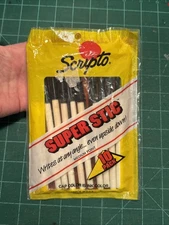 Vintage Scripto Super Stic Ballpoint Pens Black Pack of 10 #B1019 DRIED INK 1987