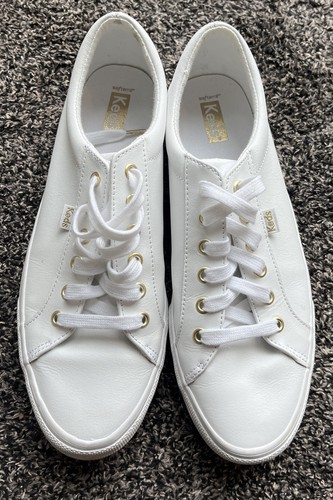 Keds Damen-Sneaker weiß Leder goldfarben Jump Kick WH63681 Dream Foam Schuh Größe 11 - Bild 4 von 10