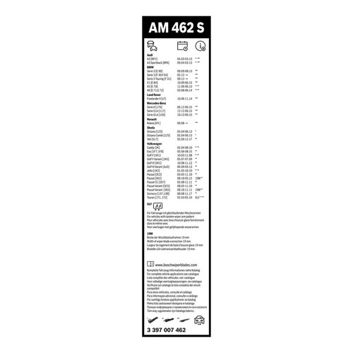 Bosch AM462S - Scheibenwischer Aerotwin - Länge: 600/475 mm Set für Frontscheibe - Bild 3 von 11