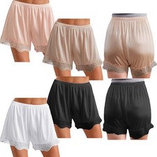 Womens Shorts Yoga Pettipants Gym Sleepwear Elastic Lace Half Slip Trim Boxer