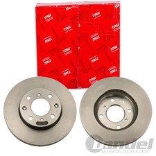 2X TRW BREMSSCHEIBEN 242mm BELÜFTET VORNE PASSEND FÜR HONDA CIVIC CRX INTEGRA |
