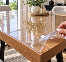 Tischfolie 2mm Transparent Klar Tischschutzfolie Tischdecke PVC Abwaschbar