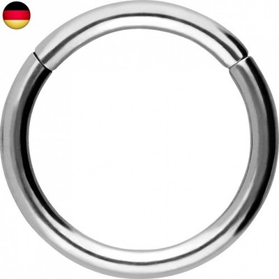 PIERCINGLINE Segmentring Clicker aus Chirurgenstahl - Piercing Ring in Gold,