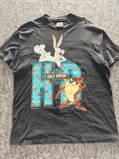 Vintage Harley Davidson Looney Tunes Shirt L Single Stitch