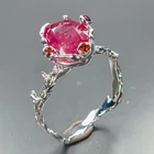 Vintage ring Ruby Ring 925 Sterling Silver Size 8.75 /R469680