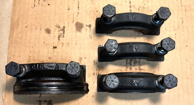 1961 1962 Ford Falcon and Other 6 Cyl. Engine C1DE Block Main Bearing Caps OEM