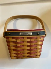 Longaberger 2001 Inaugural Basket,Liner, Protector