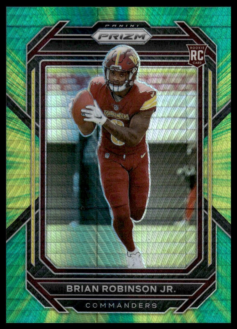 2022 Panini Prizm #321 Brian Robinson Jr. SN,RC Hyper #/175 Commanders NM+