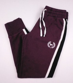 Victoria's Secret VS PINK Skinny Jogger Sweat Pants Logo Maroon Burgundy Small S