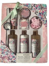 NEW Olivia Grace Gel, Lotion, Bath Foam Collection Vanilla Almond 7 Piece SEALED