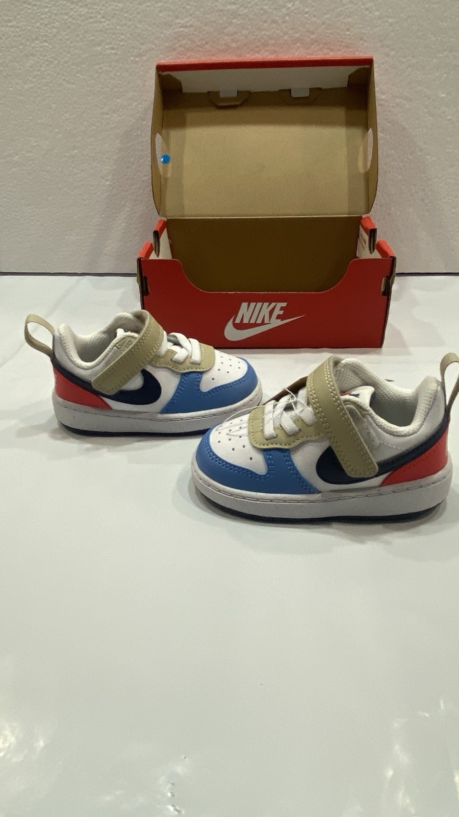 Size 5C Nike Court Borough Low Recraft TD Toddler thunder blu/White DV5458 124 thumbnail 6