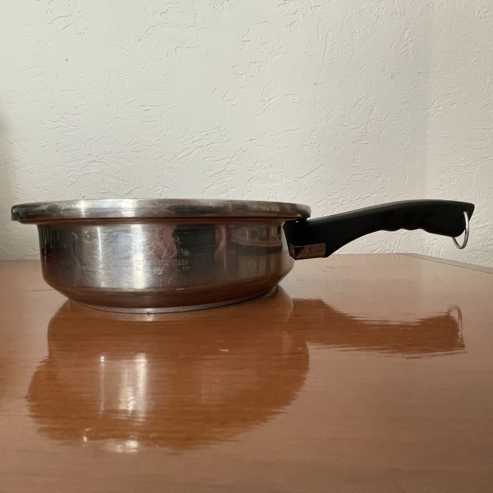 Lustre Craft Cookware 8.75” Sauce Pot Pan NO Lid 5 Ply Stainless Steel Vintage