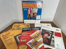 NEW Lot Of 6 Premium Glossy & Matte Photo Paper 8x11 - HP Kodak - SEALED - Read!