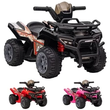 Aosom Kids Ride-on Electric Four Wheeler ATV, Quad with Music