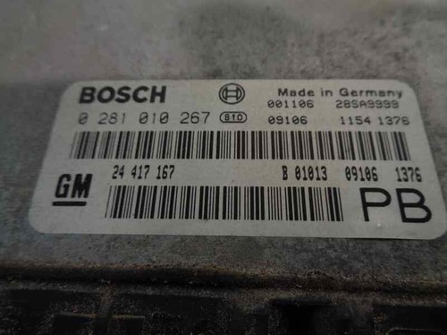 24417167 2935477 motorsteuergerät OPEL ASTRA G BERLINA 2.0 DTI 1998
