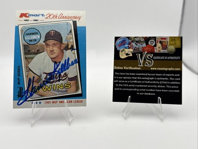 HARMON KILLEBREW Autographed Trading Card;  Mint condition.