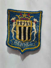 ancien écusson brodé vintage embroidered blason ville région RENNES 35