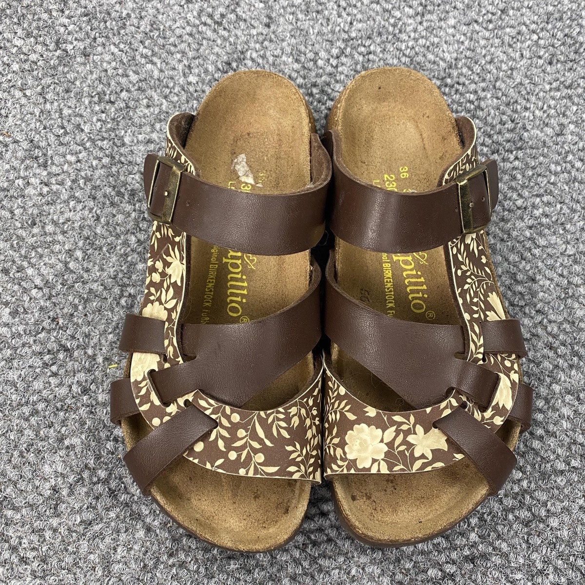 Papillio Birkenstock Pisa Sandals Womens Size 5 Narrow Brown