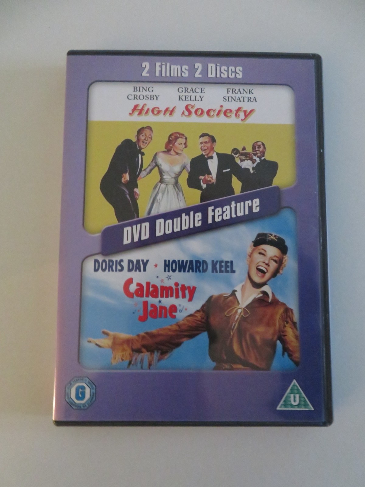 HIGH SOCIETY / CALAMITY JANE - DOUBLE FEATURE  (DVD)  BING CROSBY 1956 REGION 2