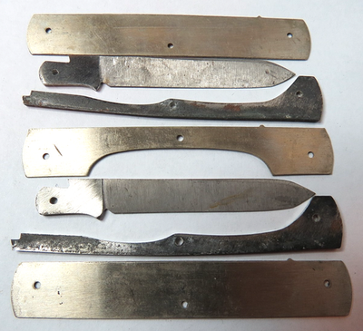 #ad VTG 1940#x27;s DOUBLE GERMAN SILVER PARTS FOR ASSEMBLY FOLDING POCKET KNIFE: 3 1 8quot; $29.95