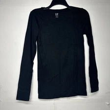 Gap women Small Crewneck Longsleeve fitted shirt black