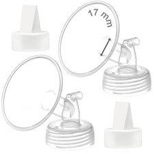 Maymom 17mm Flange and Duckbill Valve Compatible 17 mm Flanges, White