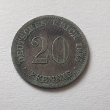 20 PF. Kaiserreich 1875 C Silber 