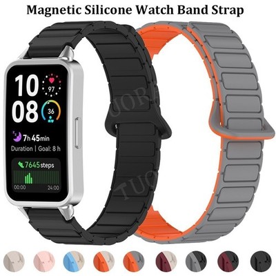 Silikon Magnet Uhrenarmband Armband Für Huawei Band 10 9 8 Smartwatch Ersatzband