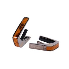 Taylor Black Chrome Finish Capo - Koa w/Black Taylor Logo