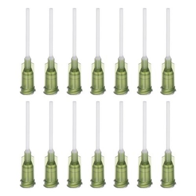 50Pack 14G Dispensing Needles 1'' PP Needle Tips with Flexible Needle Olive