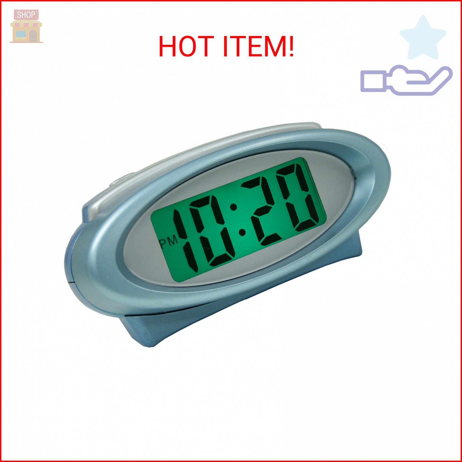 Equity 30330 Night Vision Digital Alarm Clock with Super Glow Backlight