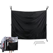 Rear Door Shower Curtains Camping RV Privacy Panels Adjustable Window Sunshade