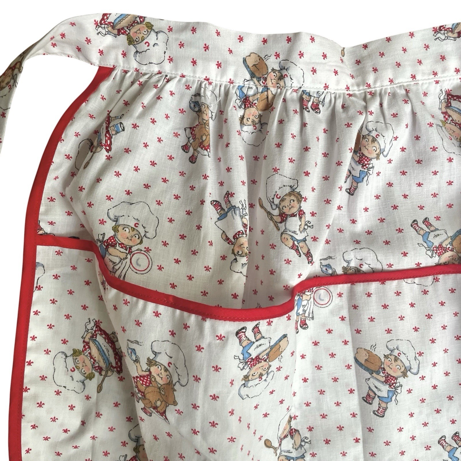 Campbell's Soup Apron Campbell's Kids Half Apron White Red 3 Pocket One Size