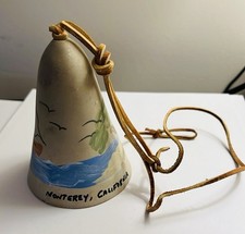 Ceramic hand Painted Decorative  Bell  Signed Monterey CA