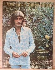 ALBERT HAMMOND ~IT NEVER RAINS IN SOUTHERN CALIFORNIA 1972 ORIG. SHEET MUSIC