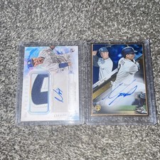 Topps Luis Urias Padres Rookie 2-Card Auto Lot Inception Patch /199 GL /50