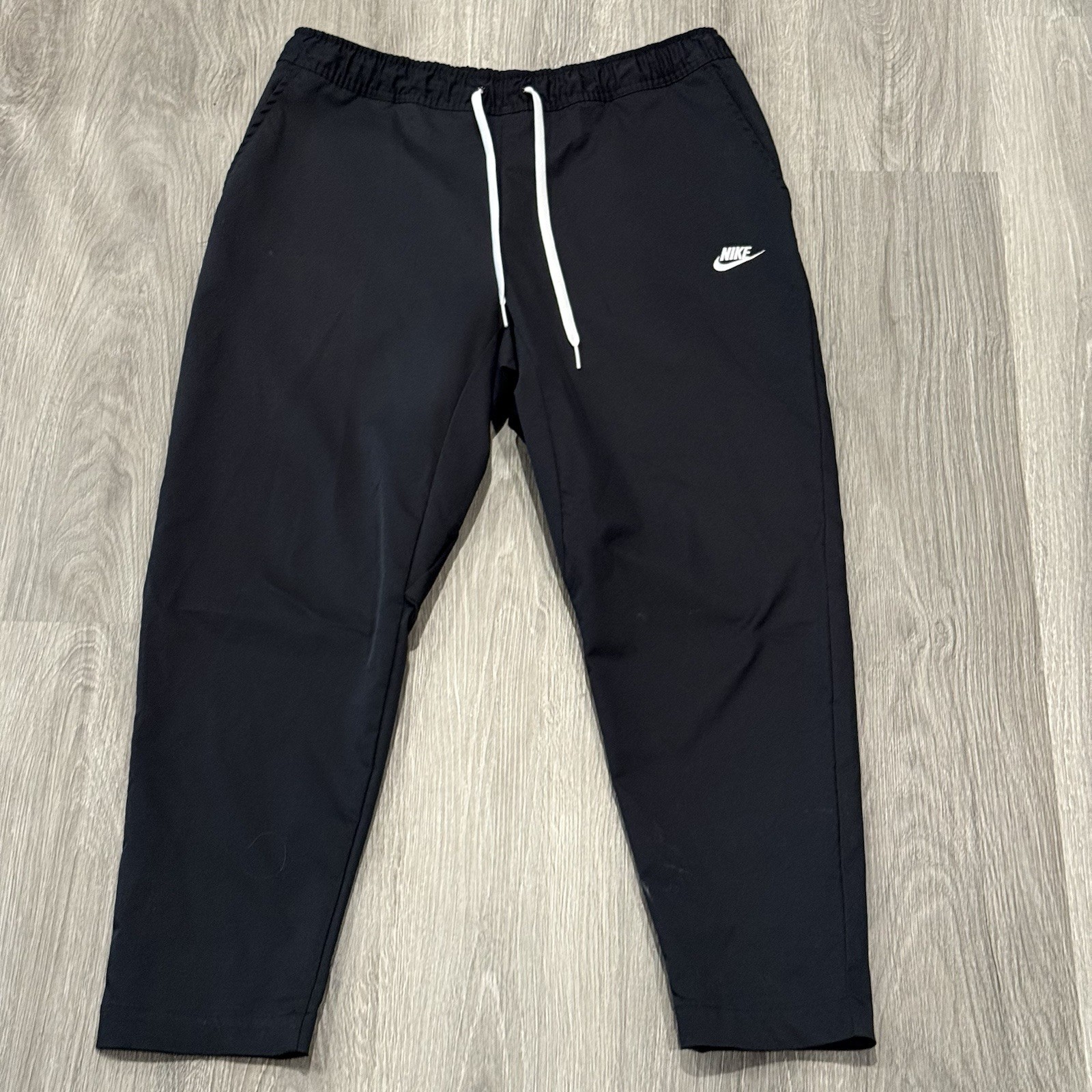 Nike Pants Mens XL Club Woven Tapered Black Jogger Drawstring DX0623-010