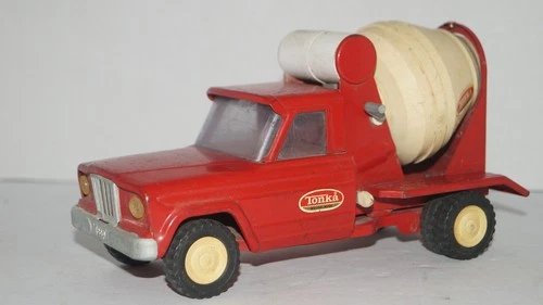 VINTAGE TONKA MOUND MINN USA PRESSED STEEL CEMENT CONCRETE MIXER TRUCK