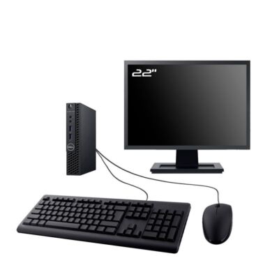PC Dell Optiplex 3060 Micro Bildschirm 22 '' Intel I7-8700T RAM 32Go SSD 960Go