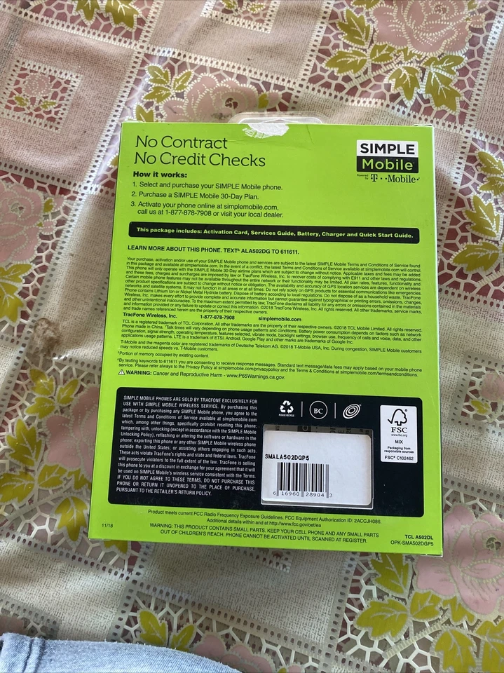 New Total Wireless TCL LX 4G LTE Prepaid Cell Phone 5.3" 16GB 8MP Android 8 - Image 2 of 4